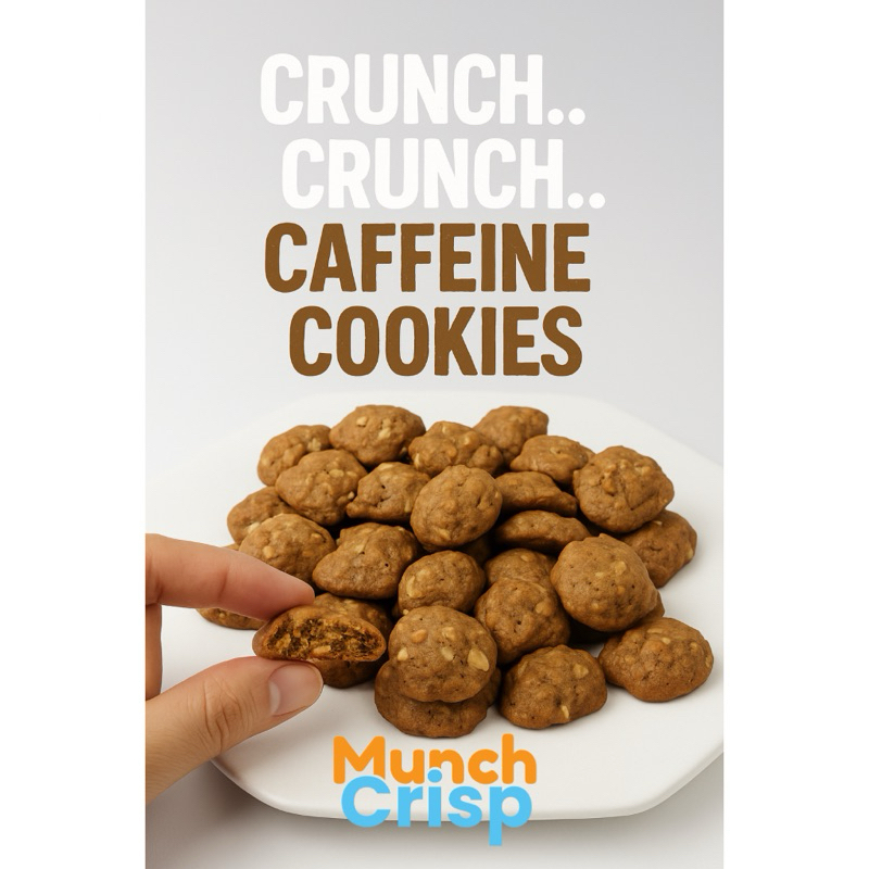 

MUNCHCRISP Expresso Oatmeal cookies | Caffeine Cereal Cookies for Breakfast Brunch Midnight Snack | Camilan Kukis Kopi Coffee