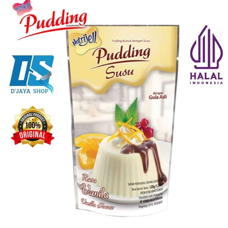 

Nutrijell Puding Susu | Puding Instan Vanila Pouch 120g