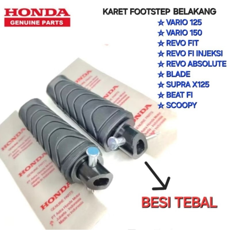 KARET PIJAKAN  FOOTSTEP BELAKANG VARIO 125 VARIO 150 BEAT FI SCOOPY REVO FIT REVO FI INJEKSI REVO AB