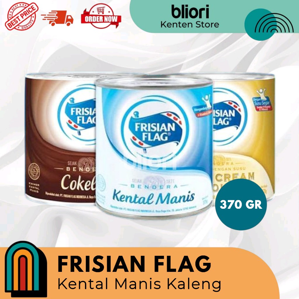 

FRISIAN FLAG Kental Manis 370 GR | Susu Kental Manis Gold Vanilla Cokelat | Susu Kaleng Kental Manis