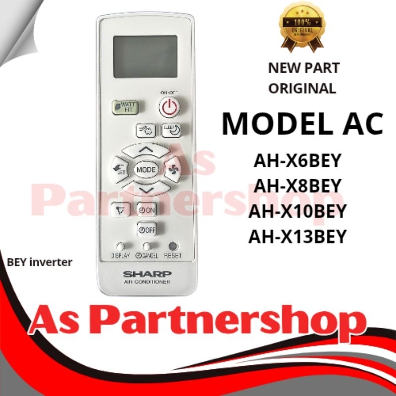 remot ac sharp model ah-x6/8/10/13bey original 100% bey inverter
