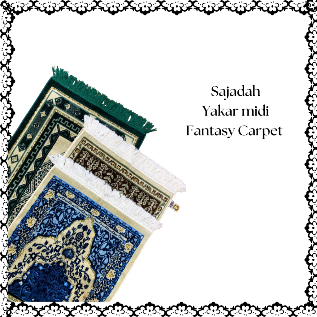 (30PCS) Sajadah Yakar Fantasy Midi/Sajadah Turkiye/Sajadah Tebal/Sajadah Nyaman/Sajadah Bludru/Sajad