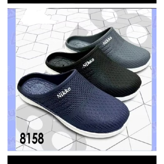 NEW DEALS 8158 NK SEPATU SELOP KARET PRIA LAKI-LAKI COWOK SEPATU BAKPAO SEPATU KERJA MURAH NYAMAN