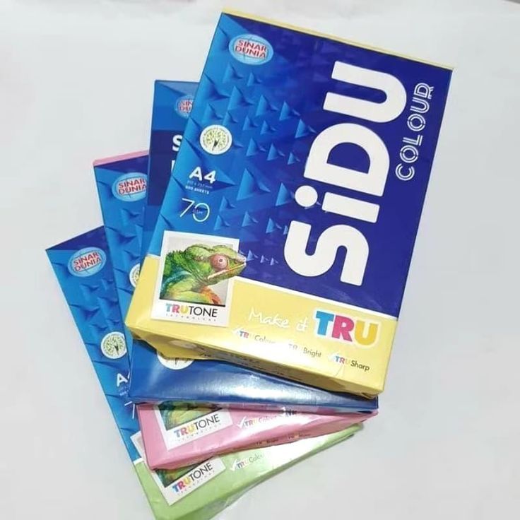 Kertas HVS Warna A4 70 GSM 100 Lembar/ HVS Warna F4/Folio 70 Gram / HVS Kuning Biru Hijau Pink