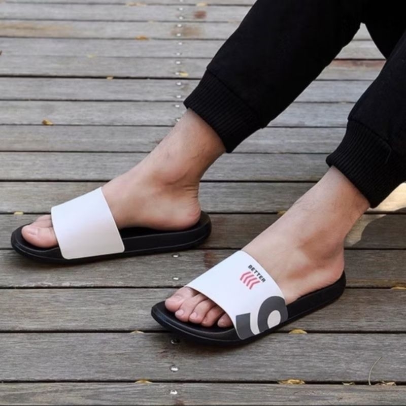 New Product  BETTER  Sandal slop Japit Unisex Distro Karet PVC premium Anti Slip / Sandal Santai / S