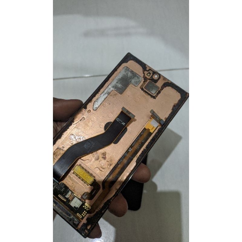 lcd samsung note 10 plus minus blank hitam