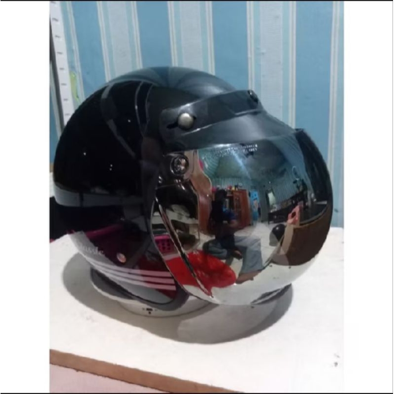 KACA HELM CEMBUNG BOGO SILVER