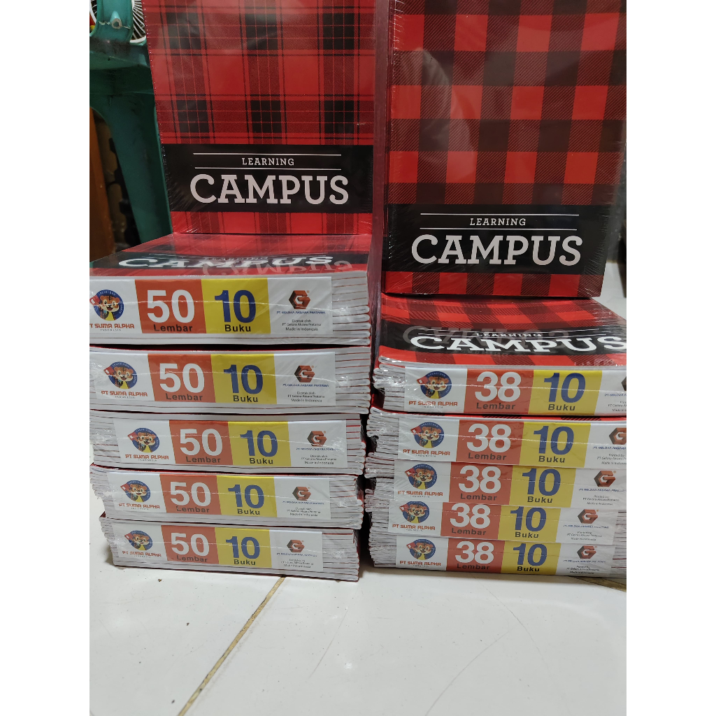 

Buku Tulis Campus Boxy Isi 50/38 lembar / ( 1Pak / 10Pcs )