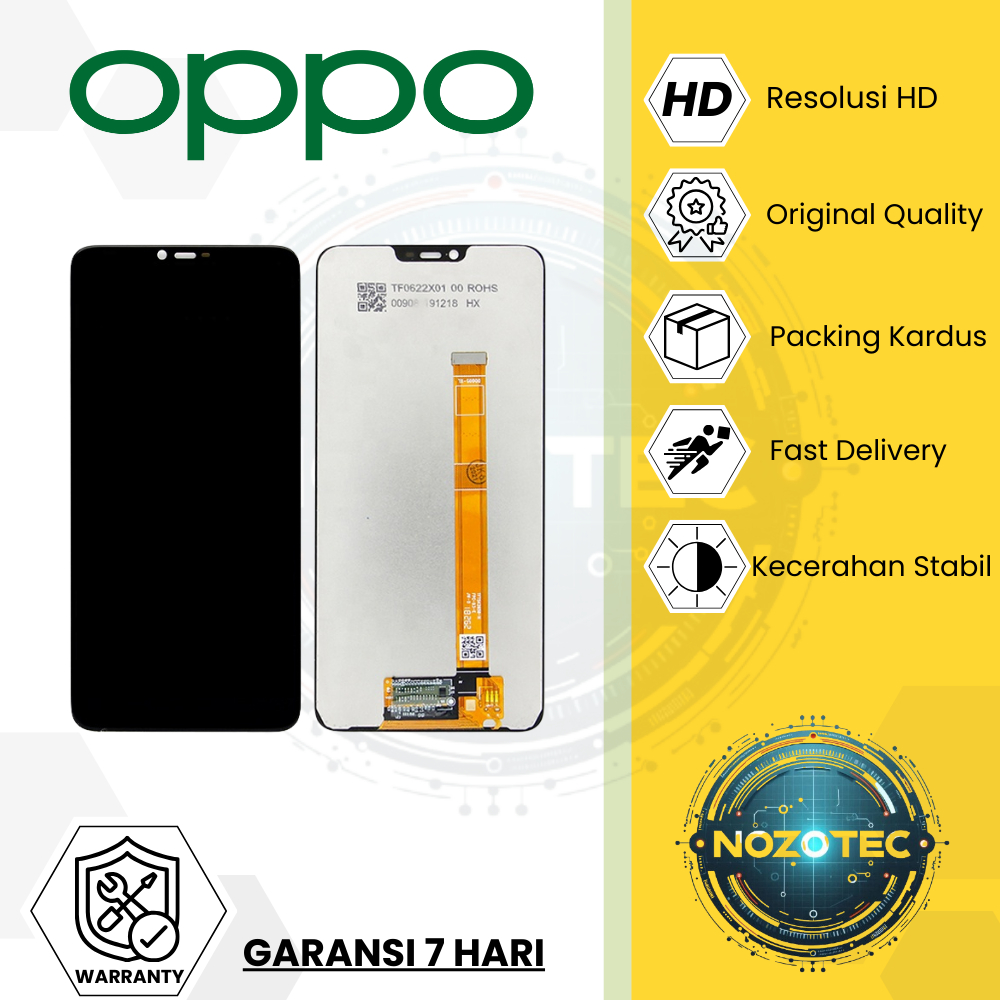 LCD TOUCHSCREEN HP OPPO A3S / OPPO A5 / REALME 2 / REALME C1 SPAREPART LAYAR SENTUH PRESISI FULLSET 