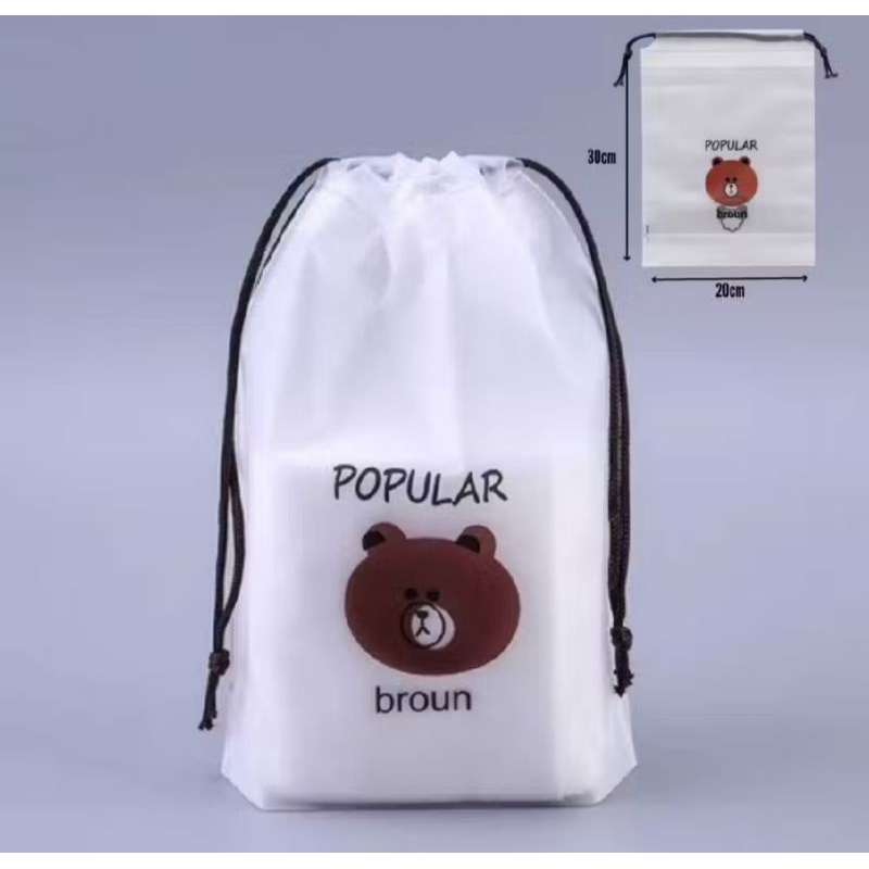 Termurah Pouch Serut Serbaguna Ukuran Besar/Tas Serut Travel Karakter