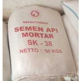 Semen Mortar SK-38, Eceran Per 1 kg, Titik Lebur 1850°C (Khusus untuk Pemasangan Bata Api)