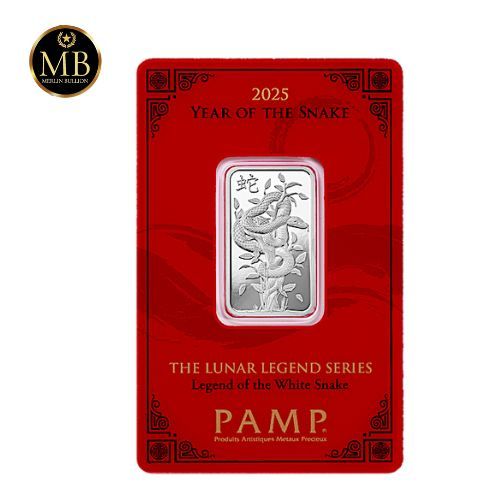 2025 10 GRAM PAMP LUNAR SERIES "Year of the Snake" / TAHUN ULAR SILVER BULLION BAR PERAK BATANG BERS