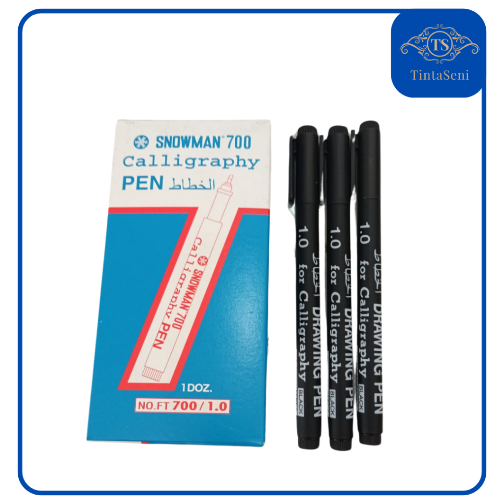 

Snowman Drawing Pen Calligraphy Pulpen Gambar kaligrafi Anti Air Satuan Tebal 1.0 Spidol Hitam Gambar