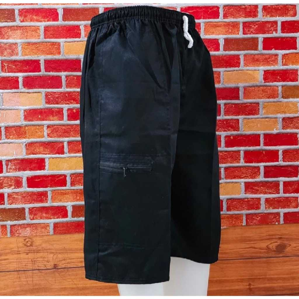 Celana 7/8 Mistak Cargo Resleting Dibawah Lutut Pria Wanita