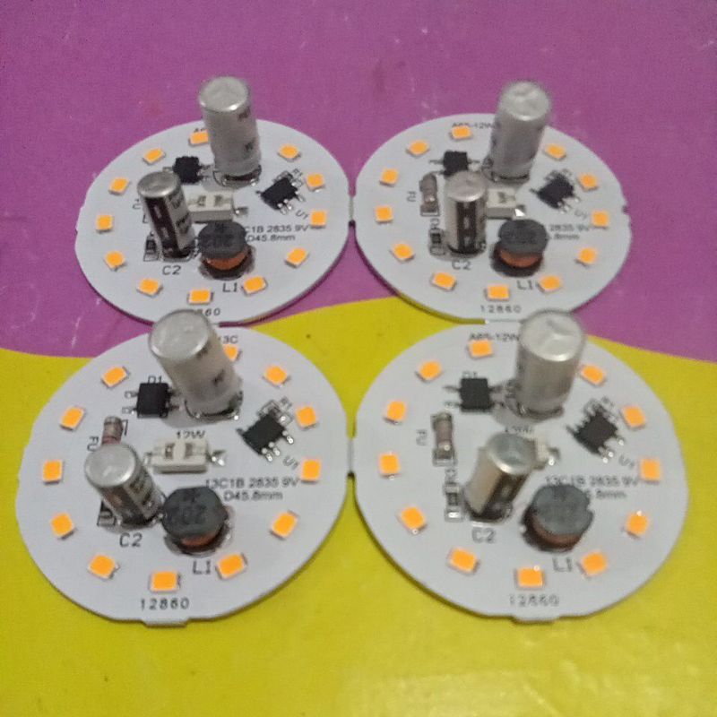 pcb led ac12w nyala kuning