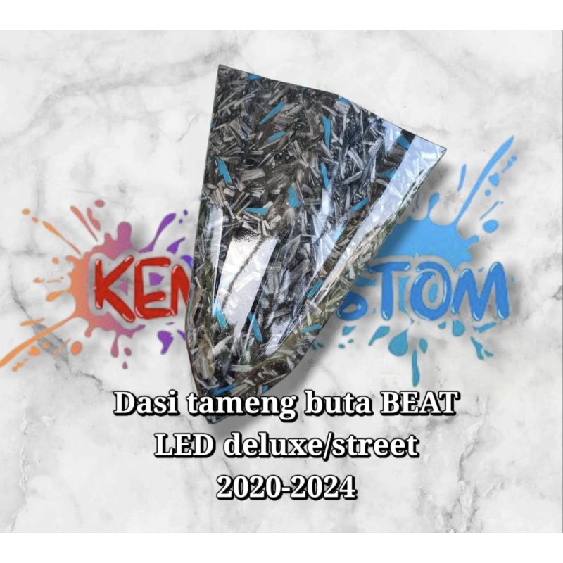 dasi panel tameng buta tanpa dudukan plat beat led deluxe street cbs K1A carbon wtp celup motif forg