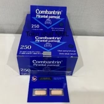 Combantrin 250 mg tablet/strip - Pyrantel Pamoate - Obat Cacing Dewasa