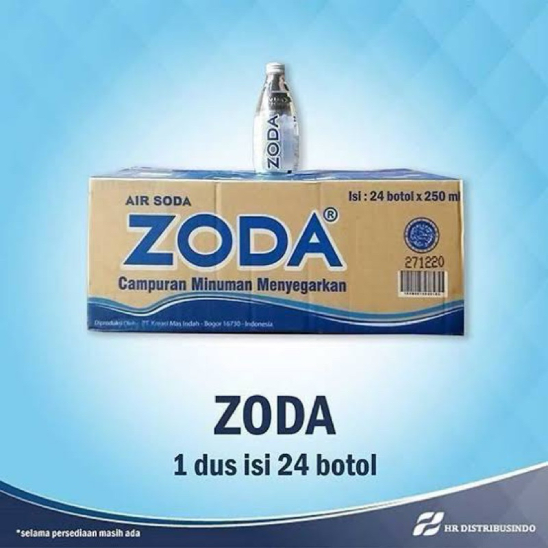 

ZODA AIR SODA 250 ML DUS ISI 24 BOTOL