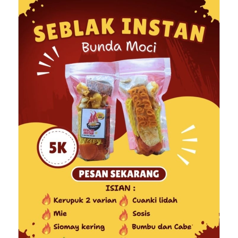 

+SOSIS (PAKET HEMAT 40K DAPAT 10PCS) SEBLAK INSTAN BUNDA MOCI