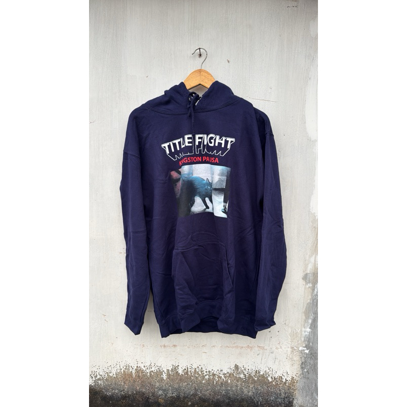 title fight kingston cat hoodie navy