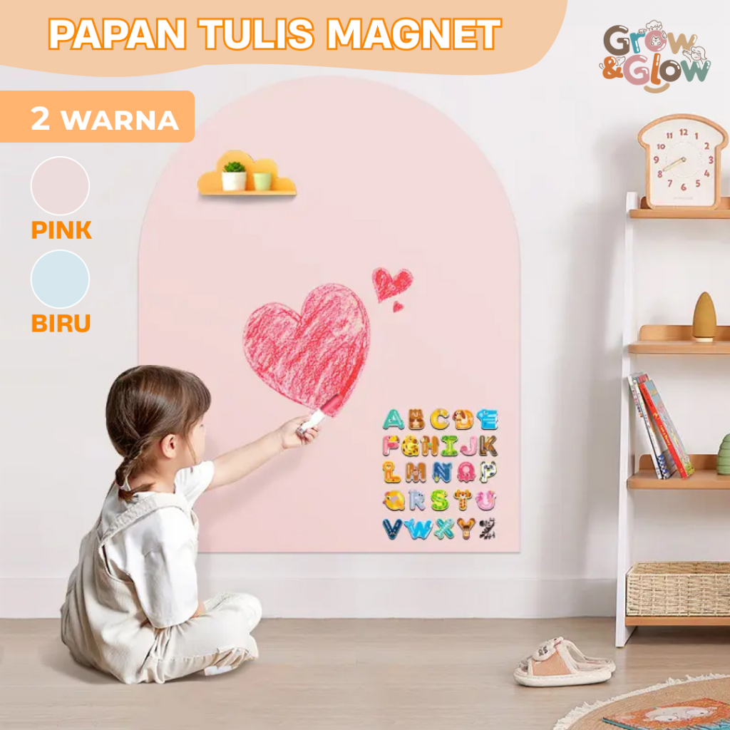 

GROW N GLOW Magnetic Board | Papan Tulis Anak Mainan Edukasi Drawing Gambar Magnet Belajar Aktivitas Education PAUD TK SD 2 3 4 5 Tahun