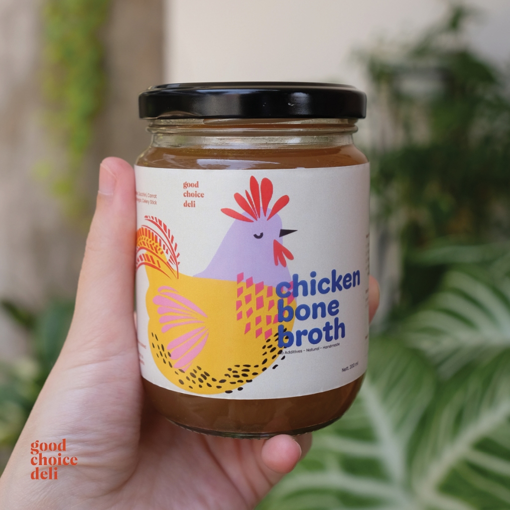 

Chicken Bone Broth MPASI Unsalted 210ml | Kaldu Tulang Ayam Kampung | BB & Immune Booster Anak / Dewasa - Good Choice Deli