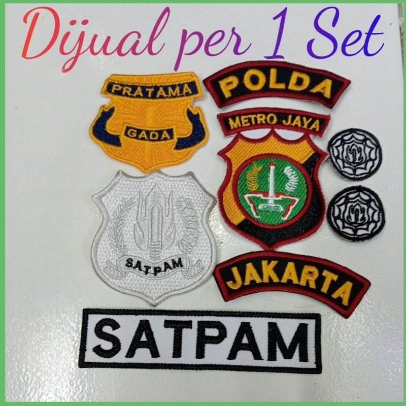 atribut bordir security/Satpam