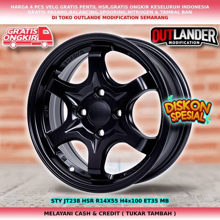 velg mobil racing r14, velg mobil Sigra Sirion YRV Datsun Go Fiesta Brio City dll velg hsr sty r14
