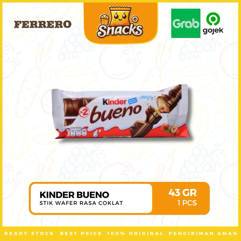 

Lav.Snacks︱Kinder Bueno Wafer Chocolate 43GR - 1 PCS
