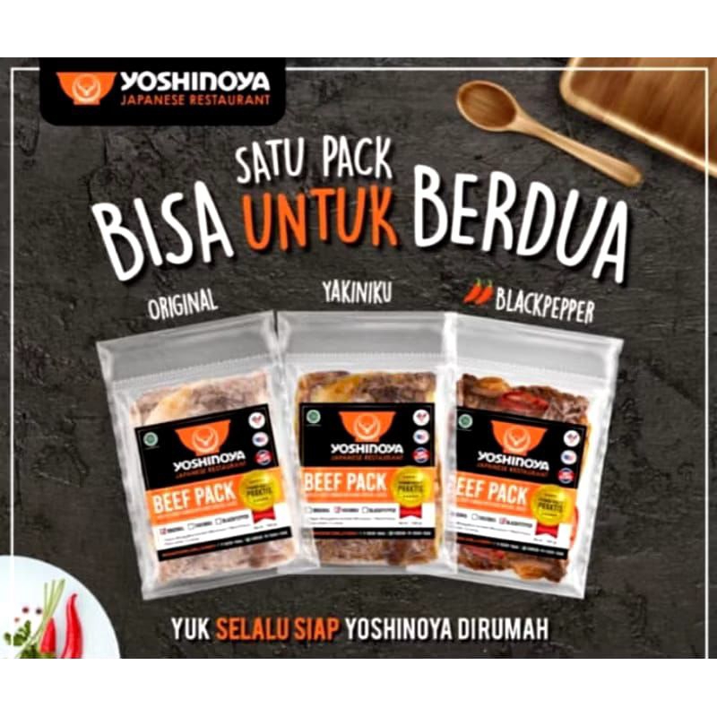 

yoshinoya beef daging tersedia pilihan rasa original yakiniku blackpepper