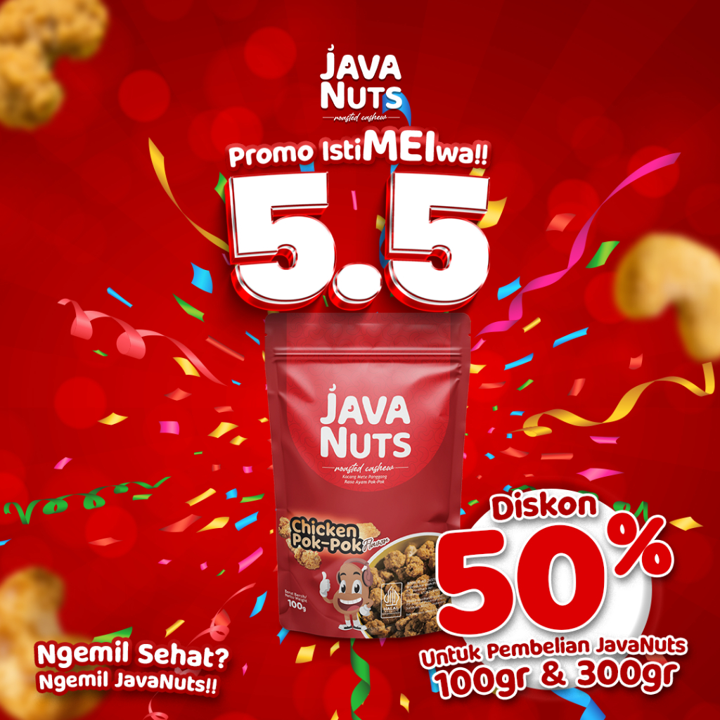 

JavaNuts Chicken Pok-Pok - Camilan Kacang Mede Panggang Rasa Ayam Pok-pok - 100 Gr