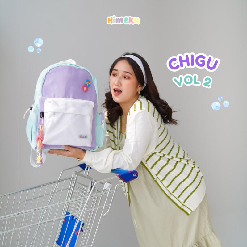 Himeku CHIGU VOL 2 Backpack - Tas Sekolah Kuliah Kerja - Tas Laptop - Ransel Besar Pria Wanita Kanva