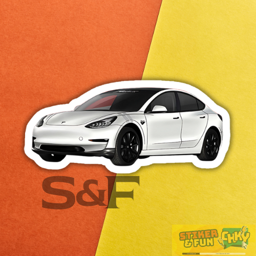 

Stiker Sticker Vinyl Laminasi TESLA CAR Vol 8