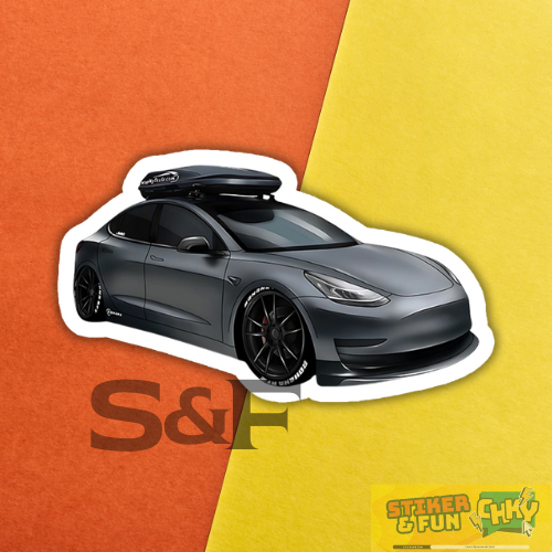 

Stiker Sticker Vinyl Laminasi TESLA CAR Vol 10