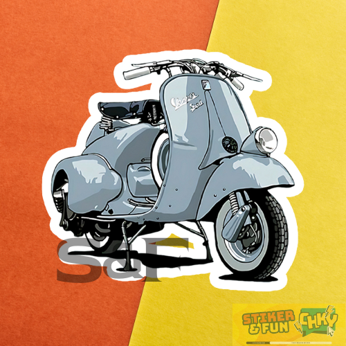 

Stiker Sticker Vinyl Laminasi VESPA SUPER OLD