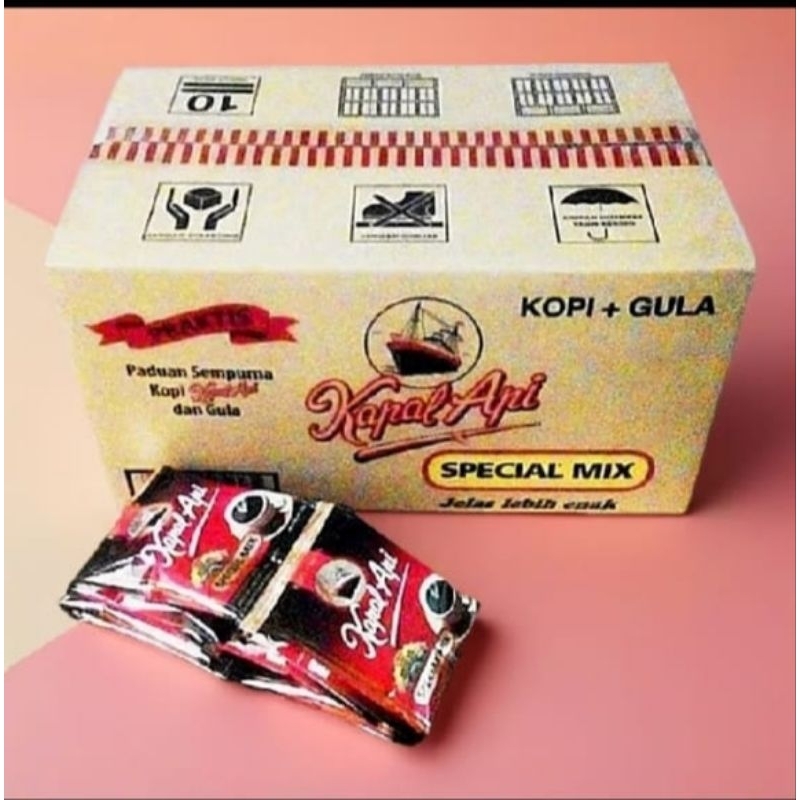 

kopi kapal api spesial mix gula 1 dus isi 12 renceng