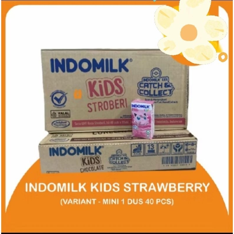 

susu indomilk strawberry mini 1 dus isi 40 pcs