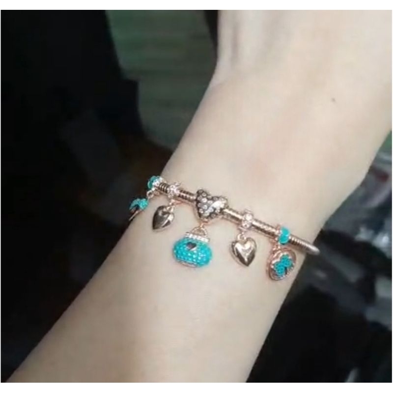Gelang rantai emas 75 hati tas tosca