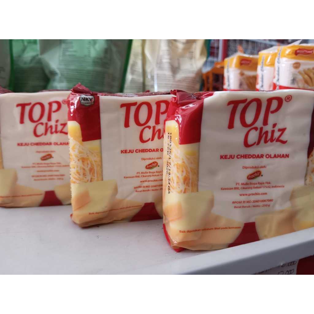 

Top Chiz Keju 250gr / Keju Cheddar Top Chiz Olahan