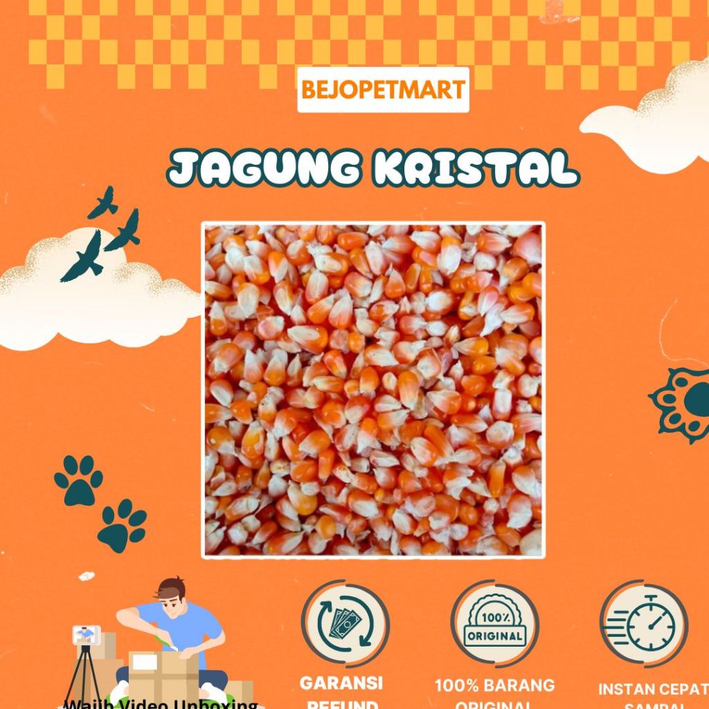 Jagung Kristal 500gr | Pakan Burung Jagung Kristal