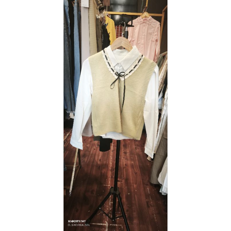 one set vest wanita premium import