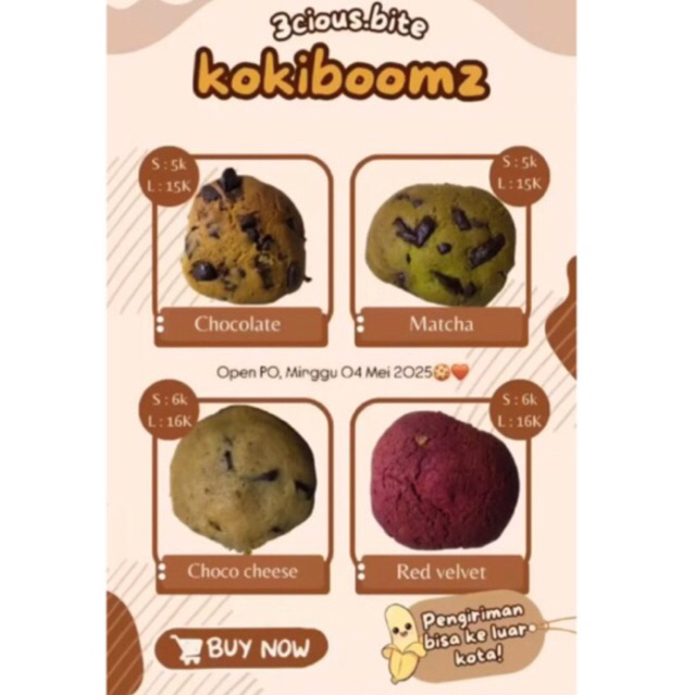

Soft Cookies (Chocolate/Redvelet/Matcha/Choco cheese)