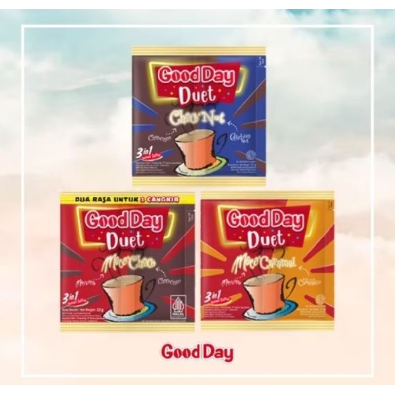 

GOOD DAY DUET ALL VARIAN 1 renceng isi 10 saset nikmat mantap