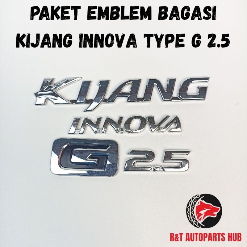 Paket Emblem Bagasi Kijang Innova (2005-2015) Type G 2.5