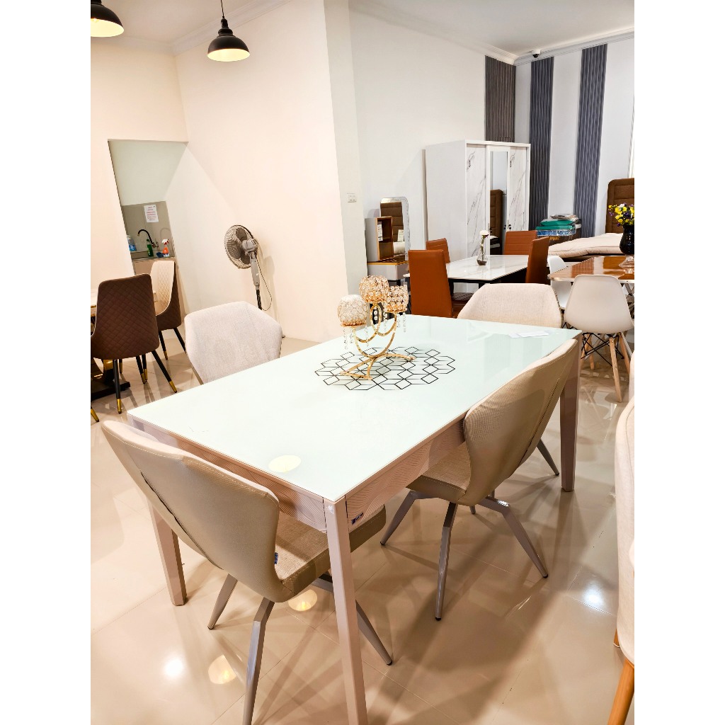 MEJA MAKAN SIANTANO MONZA - MEJA MAKAN KURSI PUTAR - GRATIS ONGKIR WILAYAH BANDAR LAMPUNG