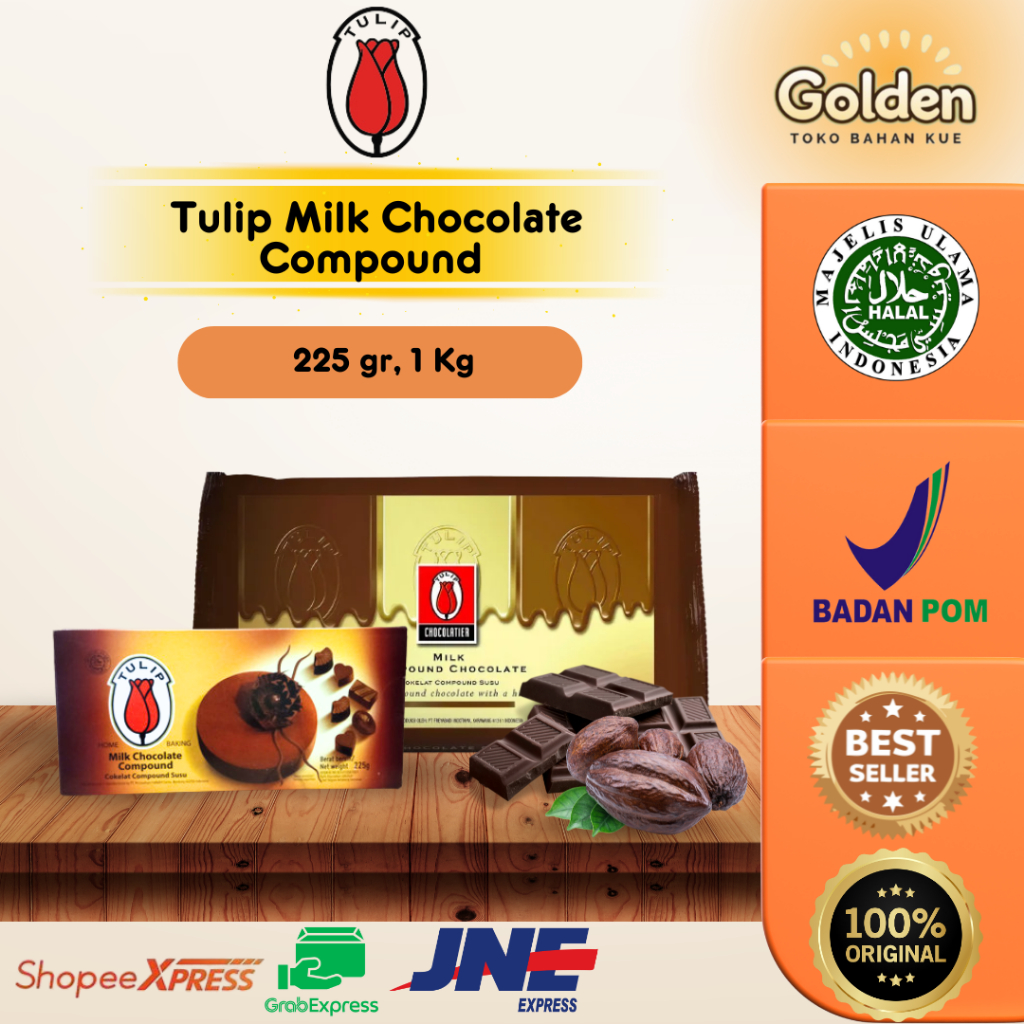 

TULIP MILK COMPOUND / Tulip Milk Chocolate Compound 225 gr, 1 Kg