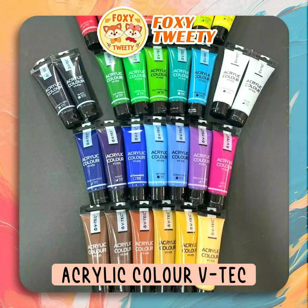 

(LIVE) V-TEC Acrylic Colour Uk 35ml / Cat Akrilik