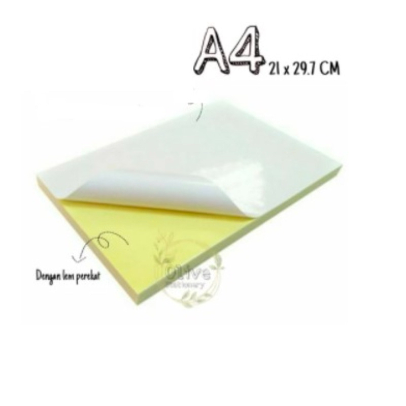 

Kertas Stiker | Ukuran A4 F4 A5