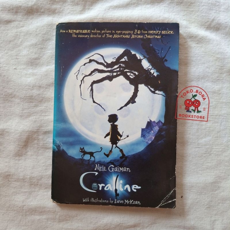 Buku Novel Import Coraline - Neil Gaiman Cover Film Preloved ORIGINAL