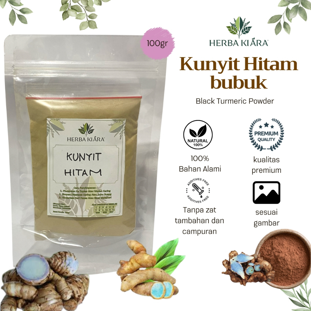 

Kunyit Hitam bubuk asli 100gram / Temu Ireng bubuk / black turmeric powder /100% alami original JSR Premium